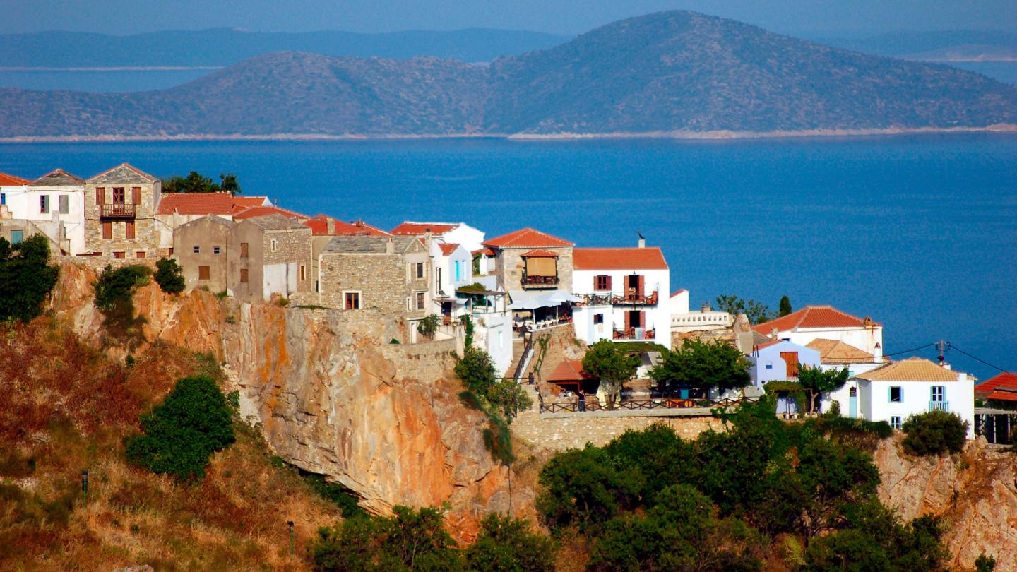 Χώρα Αλοννήσου, το Αιγαίο από ψηλά