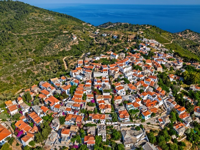 Alonissos Town: The Aegean from Above